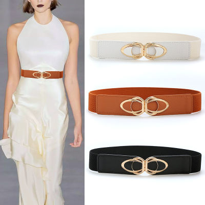 Summer Belt Decoration Versatile PU Leather Buckle Elastic Shaping Bundle Womens Belt  74RG