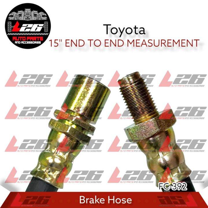 Toyota BRAKE HOSE FC392 FEMALE/MALE 15" Lazada PH