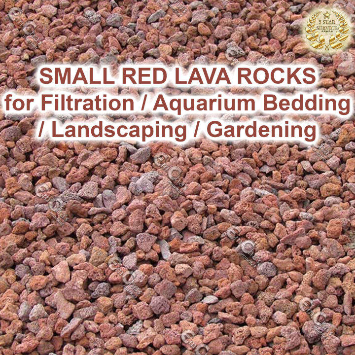3kilos SMALL RED Lava Rocks Volcanic Rock For Aquarium Filtration Pond