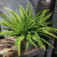 【cw】Garden fake grass green plant pot plant hanging row grass artificial fern leaf persian leaves home wedding party shop decor ！