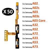 50Pcs Power On Off Volume ปุ่มด้านข้าง Key Flex Cable สําหรับ Samsung A02 A02S A22 A32 A52 A72 A03s A03 Core A13 A33 A53 A73 5G 4G