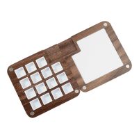 +【】 Kids Watercolor Palette Students Paint Box Empty Wooden Square Mini Art Supplies Tray Gift Painting Travel Portable 15 Grids