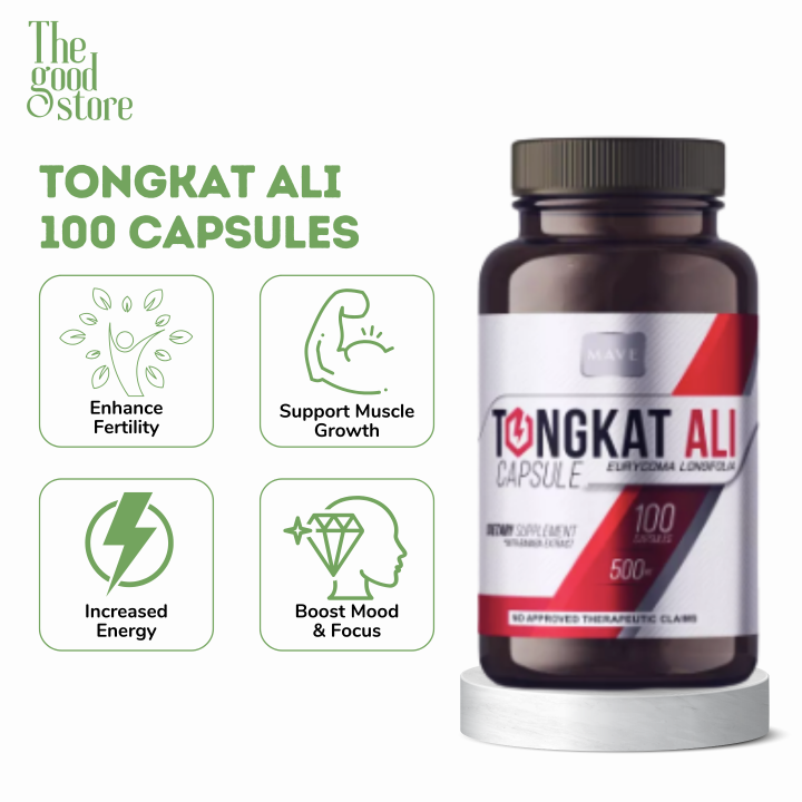 MAVE Tongkat Ali Performance Plus Testosterone Booster for Men's Fertility & Vitality 100