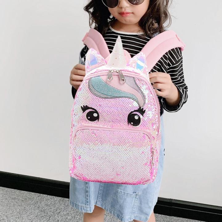 bagoo-2020-ใหม่แฟชั่นผู้หญิงunicornการ์ตูนน่ารักเลื่อมกระเป๋าเป้สะพายหลังวัยรุ่นสาวไหล่กระเป๋าเป้สะพายหลังสำหรับผู้หญิงขาย