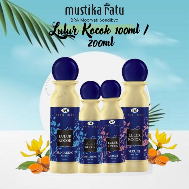 [promo] Lulur Kocok Mustika Ratu Seruni And Sri Gading 100ml 200ml Lazada