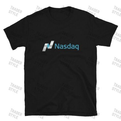 Lastest เสื้อยืดแขนสั้น คอกลม ผ้าฝ้าย 100% พิมพ์ลายโลโก้นักลงทุน Nasdaq ทรงหลวม แฟชั่นสําหรับผู้ชาย