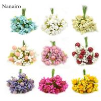 10pcs Pearl Berry Artificial StamenFlower For Wedding Home Decoration DIY wreath Scrapbooking Craft Cheap Fake Foam Flowers