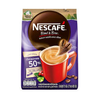 NESCAFÉ  เนสกาแฟ กาแฟปรุงสำเร็จ เบลนด์แอนด์บรู สูตรน้ำตาลน้อย 15.6กรัม X 27ซอง