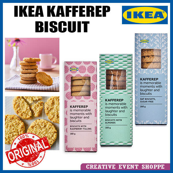 IKEA KAFFEREP Biscuits With Almonds / Raspberry Filling / Oat Biscuits