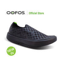 OOFOS OOMG MENS  EEZEE SHOE - BLACK CHECKERBOARD - รองเท้าแตะเพื่อสุขภาพ นุ่มสบายเท้าด้วยวัสดุอูโฟม บอกลาปัญหาสุขภาพเท้า