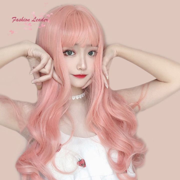 wig-with-air-bangs-fluffy-long-curly-hair-wig-water-ripple-small-wave-for-girls-cosplay-cd