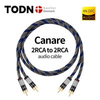 AA Canare 1 Pair RCA Audio  2 RCA To 2 RCA Interconnect  HIFI Stereo 4N OFC Male To Male For Amplifier DAC TV