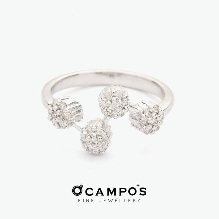 Ocampo's Fine Jewellery 14K White Gold Azalea Diamond Ring Lazada PH