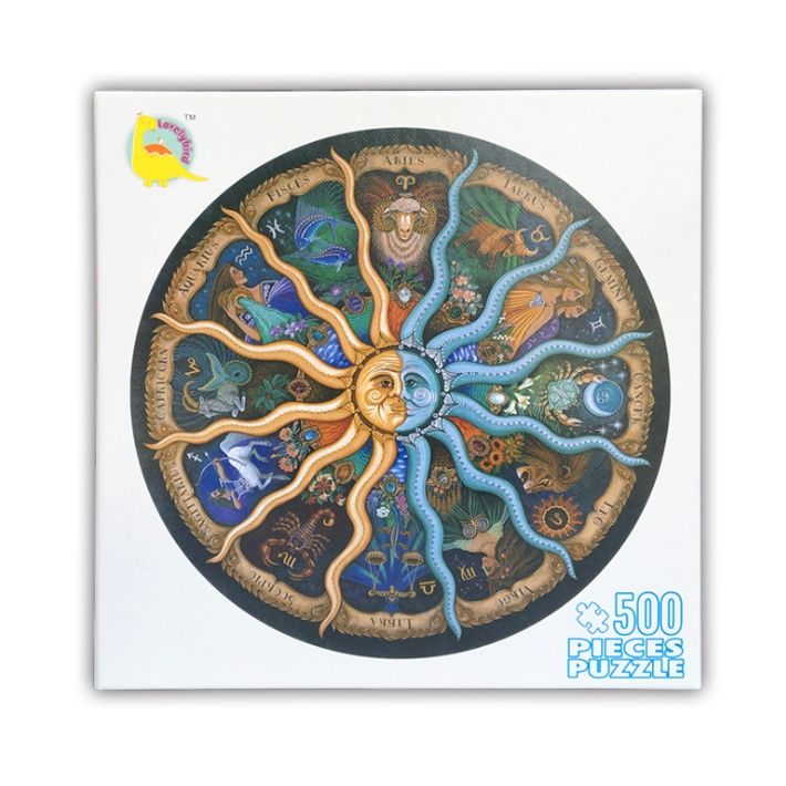 จิ๊กซอว์กลม-500-ชิ้น-12-ราศี-zodiac-jigsaw-puzzle-500-pieces