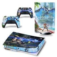 Horizon Forbidden PS5คอนโซลคอนลเลอร์สติกเกอร์ PS5ไวนิลสติกเกอร์สำหรับ PS5 Disc Edition สติกเกอร์ผิว #3803