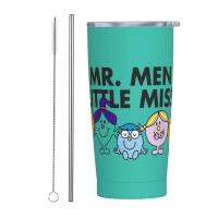 Mr.men And Little Miss 20Oz Car Straw Cup Coffee Cup (With Straw) Lid PS, Cup Inner 304, Outer 201 Material823