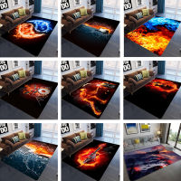 Guitar drum Rug Living room 3D printed car kids room Music abstract flame car bedroom living room anti-slip floor mat