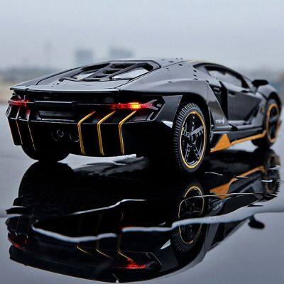 รถโมเดล LP770 4รถ Diecast ของเล่นรถ Diecast ซิงค์อัลลอยของเล่นของขวัญสำหรับเด็กผู้ชาย Mobil Musik Lampu Belakang แบบดึง