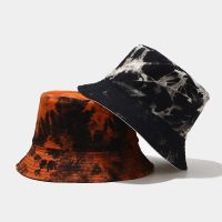 Cke CWwartFashion Graffiti Style Panama Summer Harajuku Bucket Hat Colorful Tie Dye Fisherman Hat Reversible Bob Bus Cap for Men Women