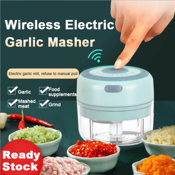 【ready Stock 】chopper Blender Electric Garlic Masher Usb Blender Baby 