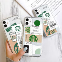 Akabila ล้าง Starbucks กรณีโทรศัพท์สำหรับ IPhone 14 11 6 6วินาที7 8บวก Se 2020 Iphone 11 Pro 12มินิ X XR XS MAX กรณีน่ารักกล่องใสครอบคลุมใสนุ่ม TPU ซิลิโคนพิมพ์การ์ตูนปลอก