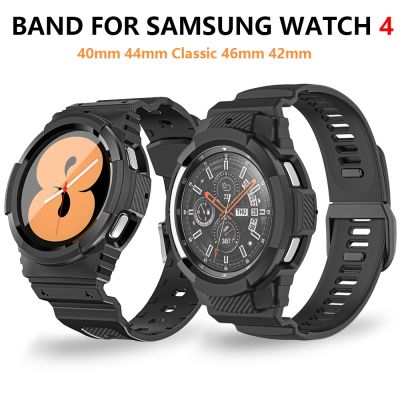 （A Decent035）สายนาฬิกาสำหรับ Samsung Galaxy Watch 4คลาสสิก46มม. 42มม. ไม่มีช่องว่างสายซิลิโคนสำหรับ Galaxy Watch4 40มม. 44มม. สร้อยข้อมือ