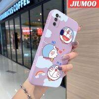 JIUMOO เคสปลอกสำหรับ Samsung M30s M21ลายการ์ตูนแฮปปี้โดราเอมอนดั้งเดิมทรงสี่เหลี่ยมลายขอบซิลิโคนเหลวนิ่มเคสป้องกันกล้องคลุมทั้งหมดเคสฝาหลังเคสนิ่ม