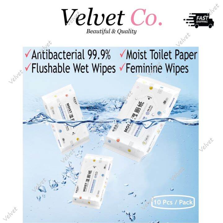 [READY STOCK MALAYSIA] Feminine Wipes Flushable Wet Tissue Fragrance Free Sanitary Wet Tissue