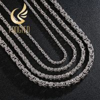 【DT】hot！ 4/5/6/8 mm Choker Necklace Men Male Byzantine Chain Husband Bff