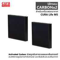 CURA ไส้กรอง Activated Carbon สำหรับเครื่องฟอกอากาศ CURA Life M5 จำนวน 2 ชิ้น