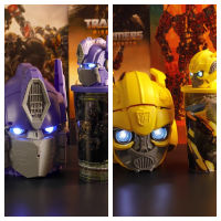 หม้อแปลงของแท้7สัตว์อุปกรณ์ต่อพ่วงภาพยนตร์เพิ่มขึ้น O Ptimus P Rime Bumblebee ถ้วยฟางถ้วยข้าวโพดคั่วถังที่มีไฟถ้วยน้ำ