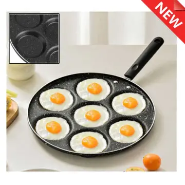 KEWEI Egg Frying Pan 3 Section 2 in 1 Divided Frying Grill Pan