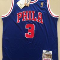 NBA͛ jersey 76 3 Iverson sports basketball uniform full-secret embroidered team uniform sports uniform loose vest breathable men