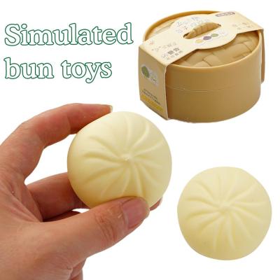 Cute Simulation Steamed Stuffed Bun Soft TPR Squeeze For Kids Toys Toy Decompression U1J1