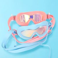 Children Swim Eyewear Anti-UV with Earplugs Unisex Swim Goggles Waterproof Silicone Safe Soft Adjustable for Professional Sports Accessories Accessori