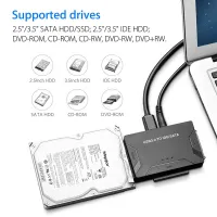 ตัวแปลงอะแดปเตอร์สากลฮาร์ดดิสก์ปลั๊ก EU/US เป็น USB3.0ภายนอกสำหรับซาตา/IDE สามฮาร์ดดิสก์1ไดรฟ์3 500เมกะไบต์/วินาที