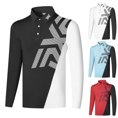 Golf clothing mens long-sleeved quick-drying casual top T-shirt outdoor sports Polo shirt DESCENNTE PING1 UTAA Titleist W.ANGLE J.LINDEBERG Scotty Cameron1 Mizuno✺▣