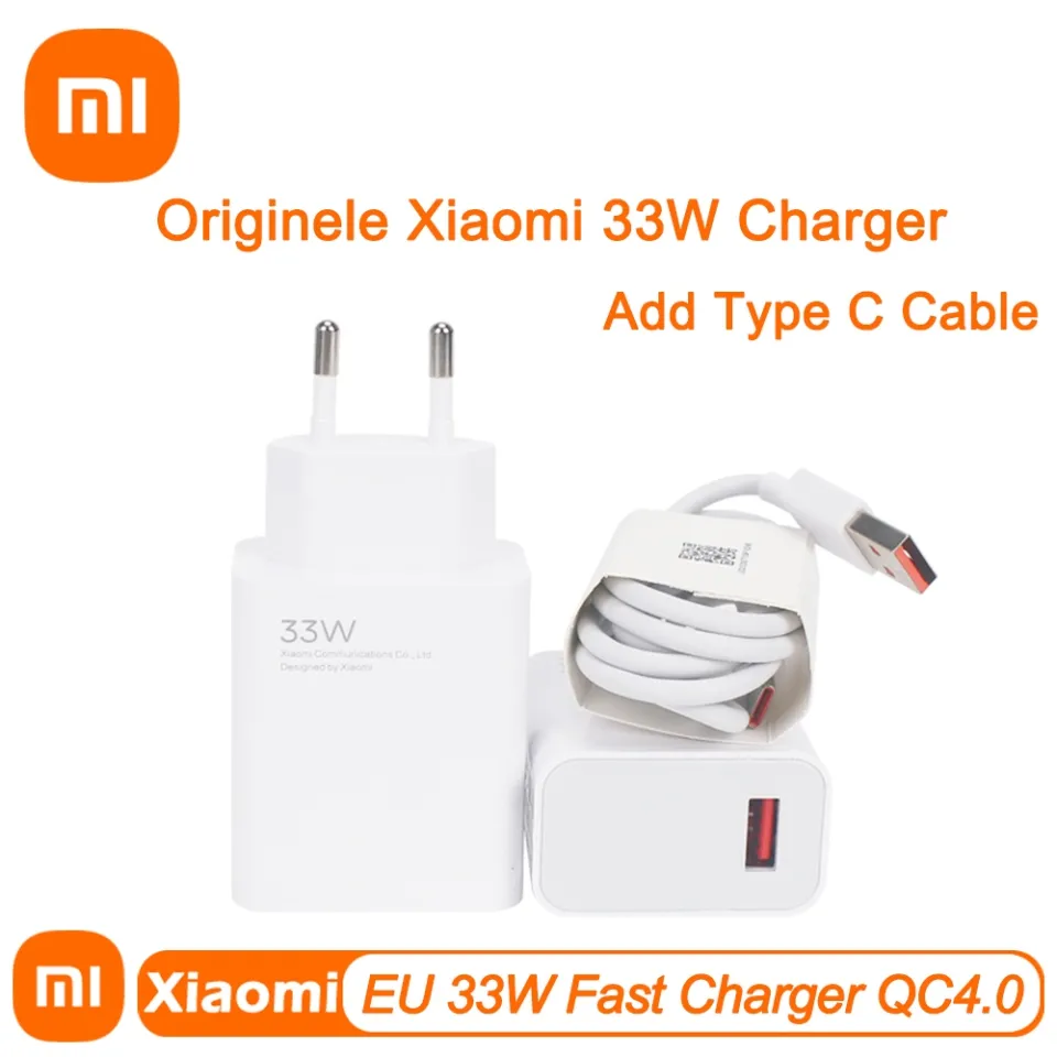 XIAOMI Charger 33W Original Fast Charger Turbo Charge For Xiaomi 10 Redmi  K30