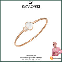 ?Swarovski?T1 สีขาว "หัวใจมีความสุข" สร้อยข้อมือเพชร, S925 สร้อยข้อมือแฟชั่นสตรีเงินสเตอร์ลิง, ของขวัญวันเกิดวันวาเลนไทน์