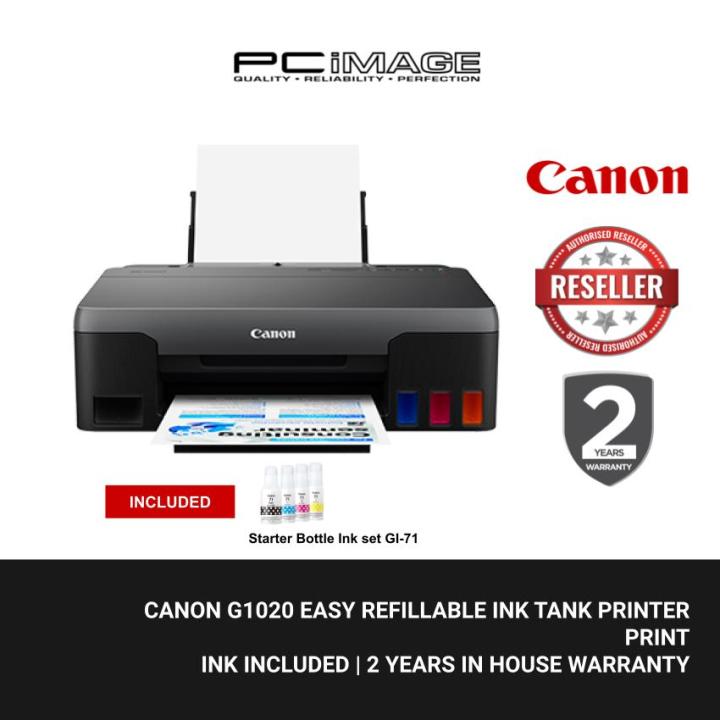 Canon Pixma G1020 Easy Refillable Single Function Ink Tank Printerprint Only2 Years In House 6285