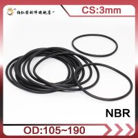 Nitrile Rubber O-Ring 1PCS/lot NBR Sealing CS 3mm OD105/110/120/125/130/140/150/160170/180/190mm O-Ring Seal Gasket Ring Gas Stove Parts Accessories