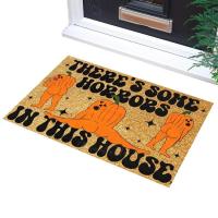 Pumpkin Indoor Door Mat Entrance Rug Absorbent Funny Pumpkin Pattern Non-Slip Entryway Rug Front Door Bathroom Kitchen 15.7*23.6 Inches kindness