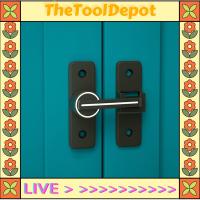 TheToolDepot สลักเกลียวประตูโลหะผสมสังกะสี180องศา1ชิ้นตัวล็อคประตูกลอนประตูเรืองแสง