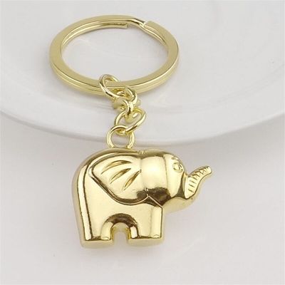 Fashion Lovely Pet Keychain Elephant Keyrings Silver Color Gold Alloy Key Chain Party Souvenir Gifts for Women Portachiavi Donna Key Chains