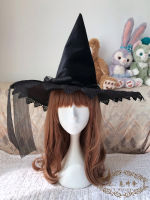 Halloween Witch Hat Kawaii Girl Gothic Lolita Hat Loli Japanese JK Uniform Headdress Cute Nowknot Princess Tea Party Sweet Girl