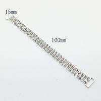 10pcsPack 3 Rows Charm Chain Connectors Bikini Buckle Metal Crystal Rhinestone Bikini Swimwear Buttons For Swimwear, factory