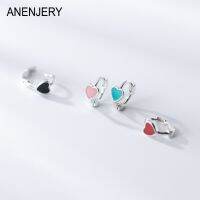 【DT】hot！ ANENJERY Colorful Drop Glaze Hoop Earrings for Delicate Color Small серьги