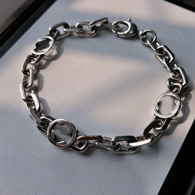 Gg Bracelet S925 Sterling Silver Original Brand Fashion Popular Retro Luxury Fine Jewelry High Quality Boutique Holiday Gift