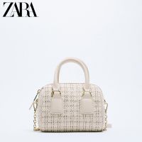 ZARA丨 female bag new spring and summer 2022 Boston bag cloth aslant fashion chain shoulder hand pillow bags