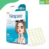 แผ่นซับสิว แผ่นแปะสิว รุ่นบาง สีฟ้า โฉมใหม่ จำนวน 1 กล่อง บรรจุ 30 ชิ้น [3M Nexcare Acne Dressing ]